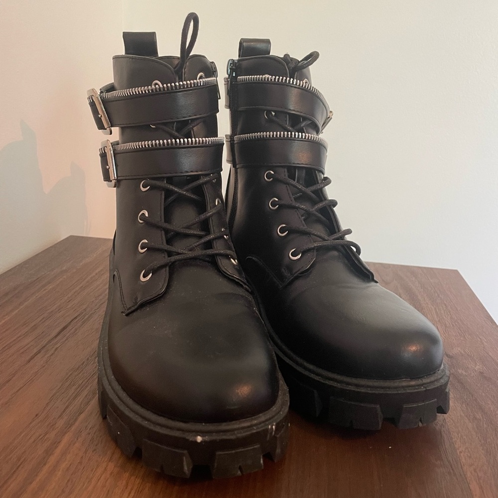 Black Combat Boot